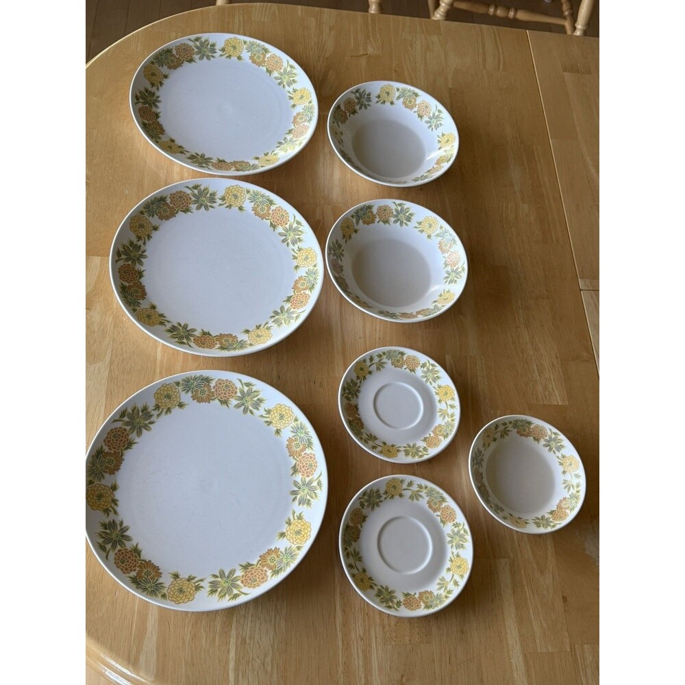 NORITAKE PROGRESSION SUNNY SIDE 9003 SALAD PLATES Set of 8 Pc EXCELLENT